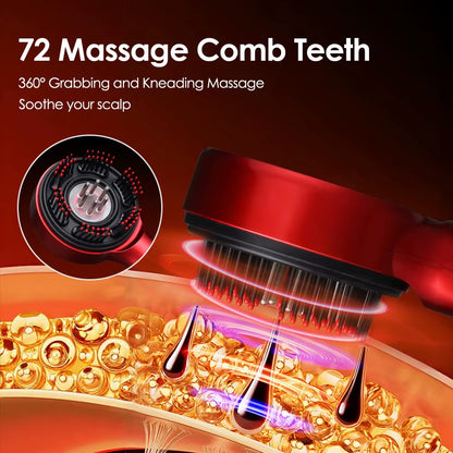 Electric Scalp Massage Comb for Growth Scalp Oil Applicator Hair Care 660Nm Red Light Head Massager Improve Hair Loss Brush
